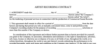 Load image into Gallery viewer, Music Biz Contract: 12-ARTIST RECORDING CONTRACT.doc (a la carte)(D/D)
