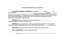 Load image into Gallery viewer, Music Biz Contract: 20-CONCERT PERFORMANCE CONTRACT .doc (a la carte)(D/D)
